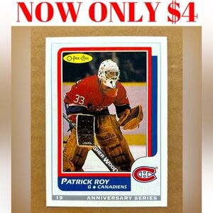 Patrick Roy 1992 OPC 25th Anniversary Montreal Rookie RC Hockey Card